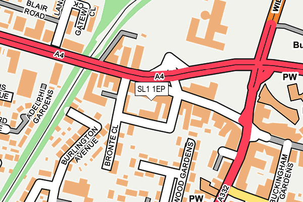 SL1 1EP map - OS OpenMap – Local (Ordnance Survey) SL1 1EP map - OS OpenMap – Local (Ordnance Survey)
