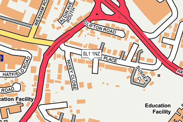 SL1 1NZ map - OS OpenMap – Local (Ordnance Survey) SL1 1NZ map - OS OpenMap – Local (Ordnance Survey)
