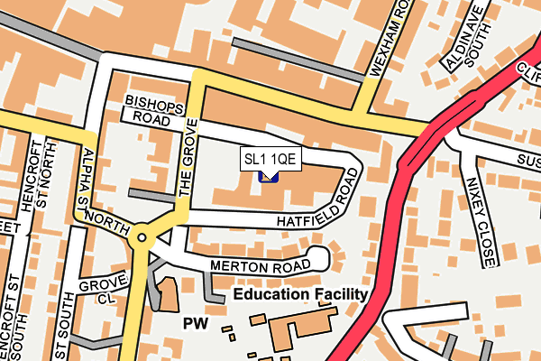 SL1 1QE map - OS OpenMap – Local (Ordnance Survey) SL1 1QE map - OS OpenMap – Local (Ordnance Survey)