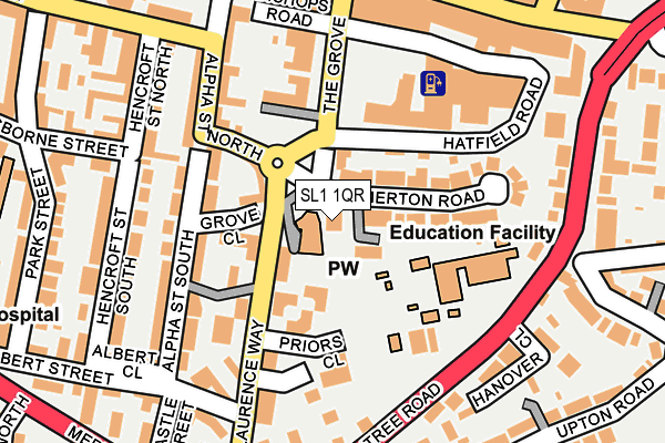SL1 1QR map - OS OpenMap – Local (Ordnance Survey) SL1 1QR map - OS OpenMap – Local (Ordnance Survey)