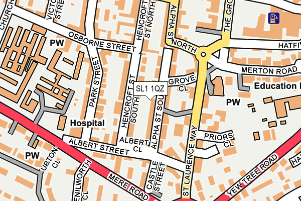 SL1 1QZ map - OS OpenMap – Local (Ordnance Survey) SL1 1QZ map - OS OpenMap – Local (Ordnance Survey)