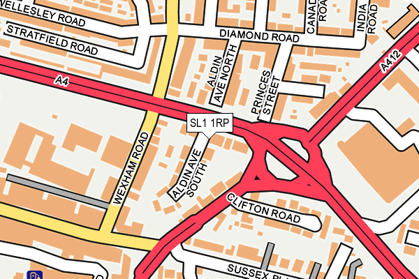 SL1 1RP map - OS OpenMap – Local (Ordnance Survey) SL1 1RP map - OS OpenMap – Local (Ordnance Survey)