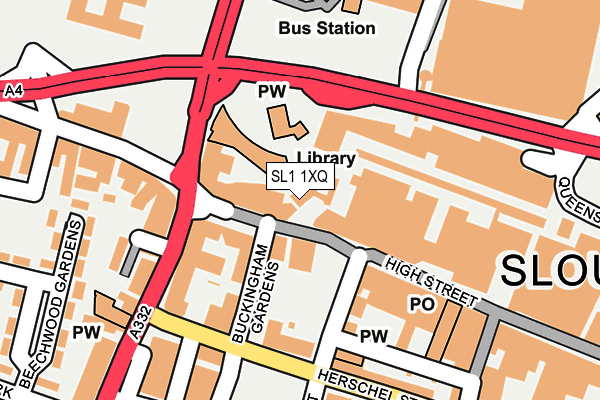SL1 1XQ map - OS OpenMap – Local (Ordnance Survey) SL1 1XQ map - OS OpenMap – Local (Ordnance Survey)