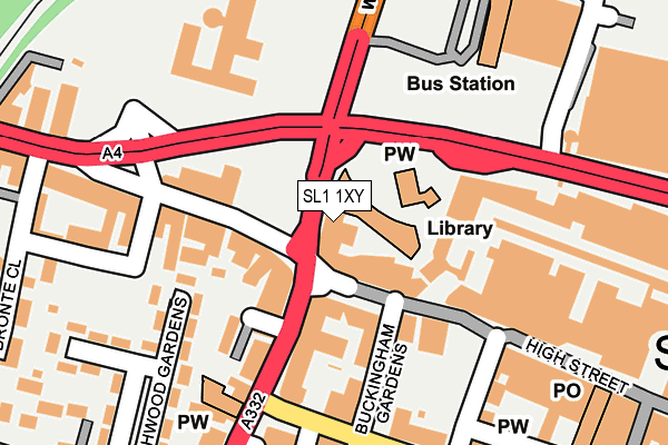 SL1 1XY map - OS OpenMap – Local (Ordnance Survey) SL1 1XY map - OS OpenMap – Local (Ordnance Survey)