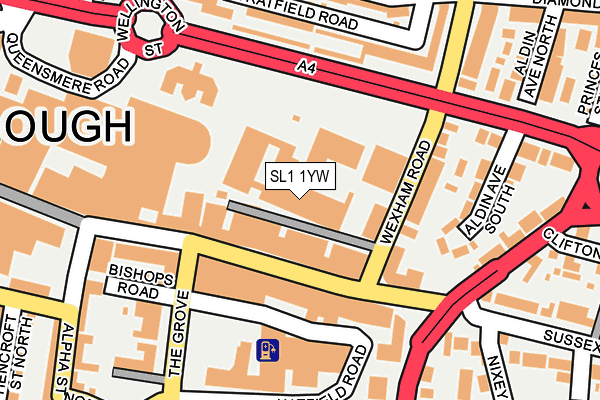 SL1 1YW map - OS OpenMap – Local (Ordnance Survey) SL1 1YW map - OS OpenMap – Local (Ordnance Survey)