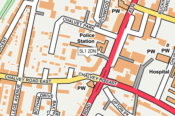 SL1 2DN map - OS OpenMap – Local (Ordnance Survey) SL1 2DN map - OS OpenMap – Local (Ordnance Survey)