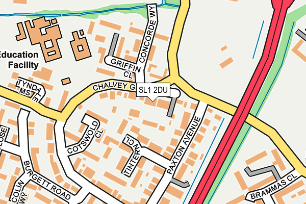 SL1 2DU map - OS OpenMap – Local (Ordnance Survey) SL1 2DU map - OS OpenMap – Local (Ordnance Survey)