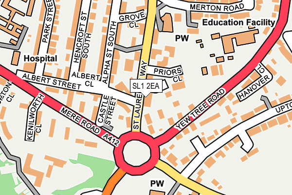 SL1 2EA map - OS OpenMap – Local (Ordnance Survey) SL1 2EA map - OS OpenMap – Local (Ordnance Survey)