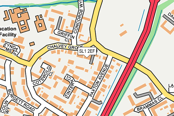 SL1 2EF map - OS OpenMap – Local (Ordnance Survey) SL1 2EF map - OS OpenMap – Local (Ordnance Survey)