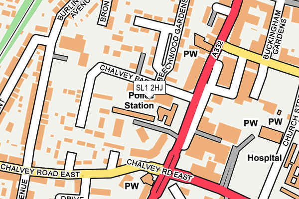 SL1 2HJ map - OS OpenMap – Local (Ordnance Survey) SL1 2HJ map - OS OpenMap – Local (Ordnance Survey)