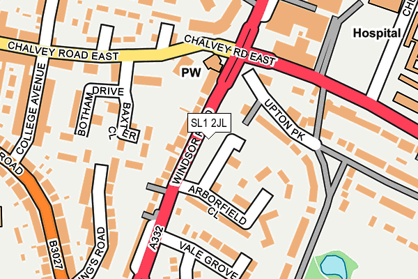 SL1 2JL map - OS OpenMap – Local (Ordnance Survey) SL1 2JL map - OS OpenMap – Local (Ordnance Survey)
