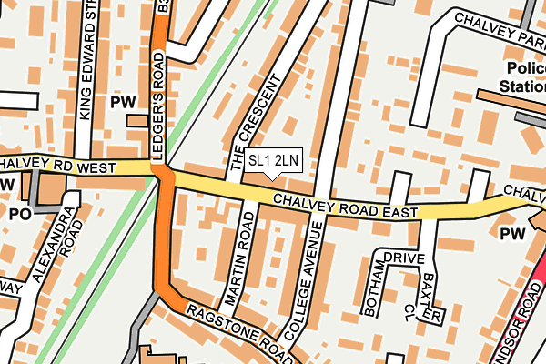 SL1 2LN map - OS OpenMap – Local (Ordnance Survey) SL1 2LN map - OS OpenMap – Local (Ordnance Survey)