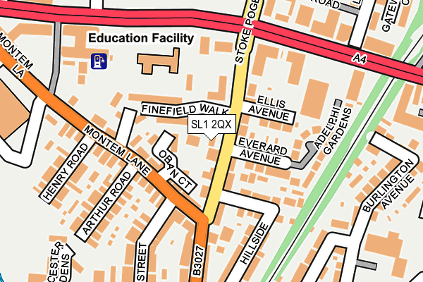 SL1 2QX map - OS OpenMap – Local (Ordnance Survey) SL1 2QX map - OS OpenMap – Local (Ordnance Survey)