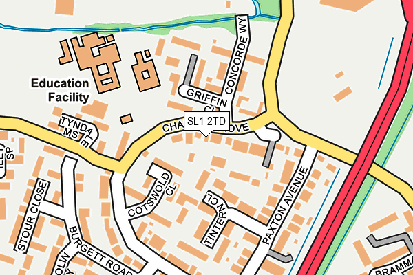SL1 2TD map - OS OpenMap – Local (Ordnance Survey) SL1 2TD map - OS OpenMap – Local (Ordnance Survey)