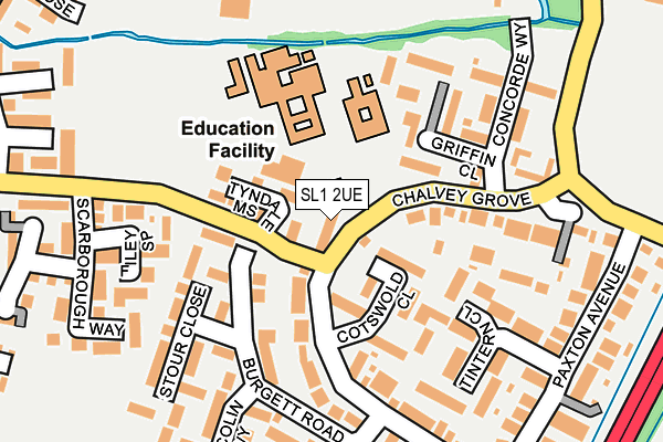 SL1 2UE map - OS OpenMap – Local (Ordnance Survey) SL1 2UE map - OS OpenMap – Local (Ordnance Survey)