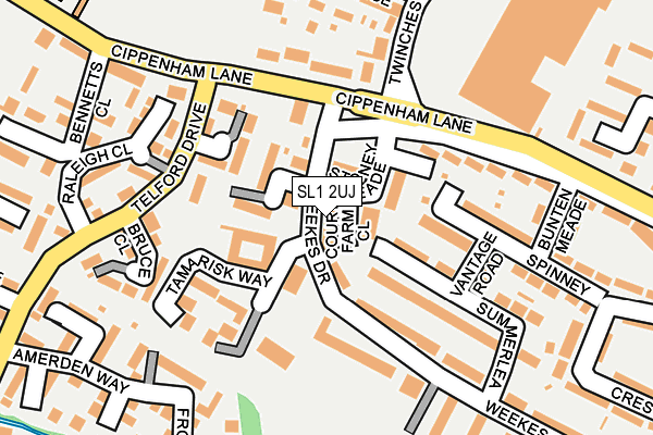 SL1 2UJ map - OS OpenMap – Local (Ordnance Survey) SL1 2UJ map - OS OpenMap – Local (Ordnance Survey)