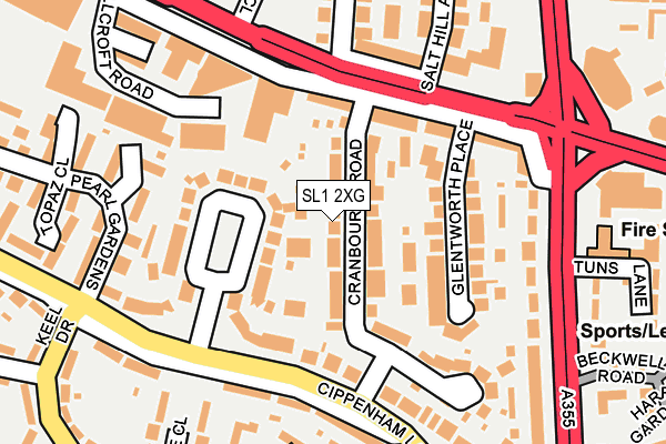 SL1 2XG map - OS OpenMap – Local (Ordnance Survey) SL1 2XG map - OS OpenMap – Local (Ordnance Survey)