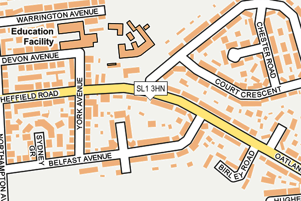 SL1 3HN map - OS OpenMap – Local (Ordnance Survey) SL1 3HN map - OS OpenMap – Local (Ordnance Survey)