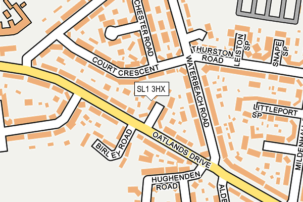 SL1 3HX map - OS OpenMap – Local (Ordnance Survey) SL1 3HX map - OS OpenMap – Local (Ordnance Survey)