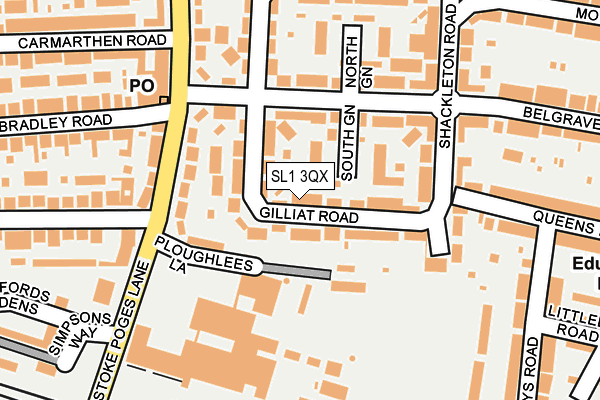 SL1 3QX map - OS OpenMap – Local (Ordnance Survey) SL1 3QX map - OS OpenMap – Local (Ordnance Survey)