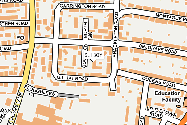 SL1 3QY map - OS OpenMap – Local (Ordnance Survey) SL1 3QY map - OS OpenMap – Local (Ordnance Survey)