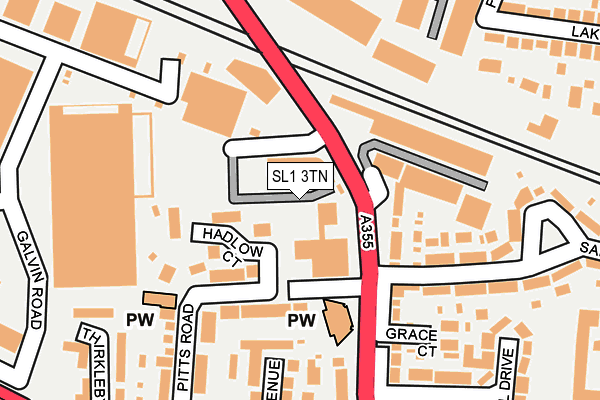 SL1 3TN map - OS OpenMap – Local (Ordnance Survey) SL1 3TN map - OS OpenMap – Local (Ordnance Survey)