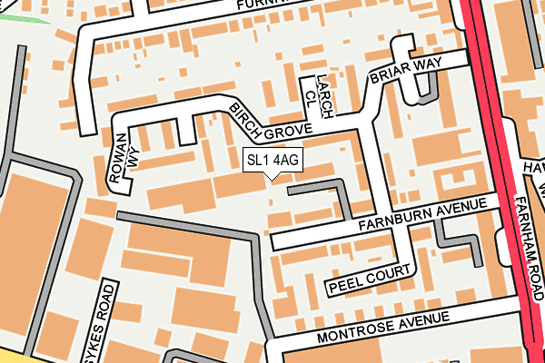 SL1 4AG map - OS OpenMap – Local (Ordnance Survey) SL1 4AG map - OS OpenMap – Local (Ordnance Survey)