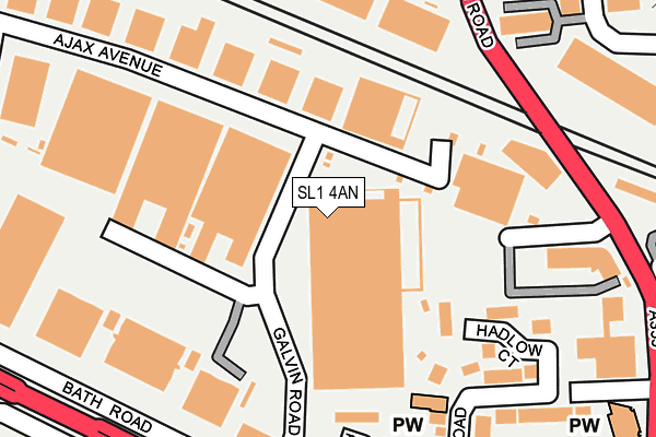 SL1 4AN map - OS OpenMap – Local (Ordnance Survey) SL1 4AN map - OS OpenMap – Local (Ordnance Survey)