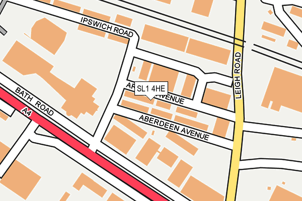 SL1 4HE map - OS OpenMap – Local (Ordnance Survey) SL1 4HE map - OS OpenMap – Local (Ordnance Survey)