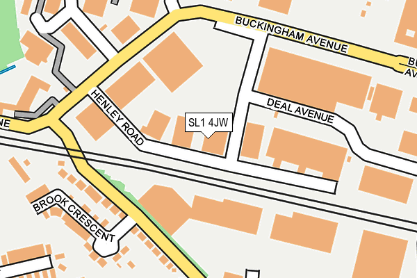 SL1 4JW map - OS OpenMap – Local (Ordnance Survey) SL1 4JW map - OS OpenMap – Local (Ordnance Survey)