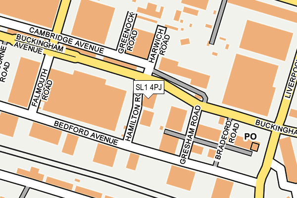 SL1 4PJ map - OS OpenMap – Local (Ordnance Survey) SL1 4PJ map - OS OpenMap – Local (Ordnance Survey)