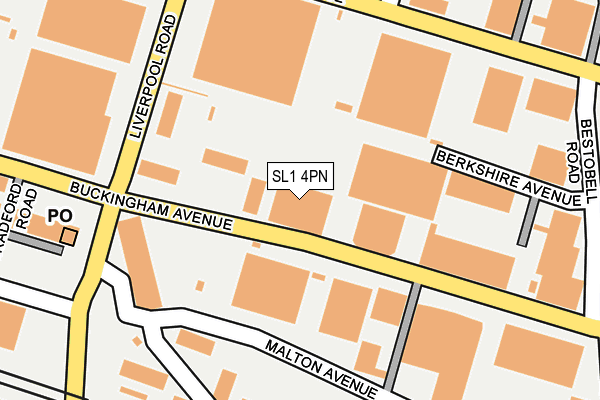 SL1 4PN map - OS OpenMap – Local (Ordnance Survey) SL1 4PN map - OS OpenMap – Local (Ordnance Survey)