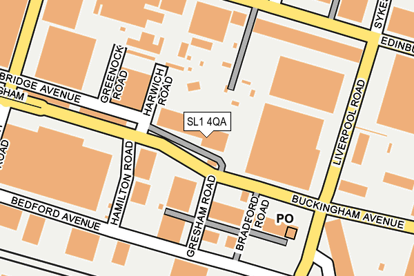 SL1 4QA map - OS OpenMap – Local (Ordnance Survey) SL1 4QA map - OS OpenMap – Local (Ordnance Survey)