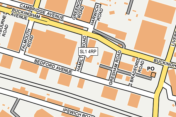 SL1 4RP map - OS OpenMap – Local (Ordnance Survey) SL1 4RP map - OS OpenMap – Local (Ordnance Survey)