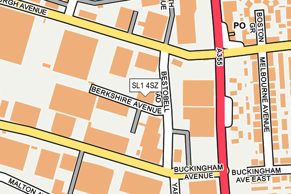 SL1 4SZ map - OS OpenMap – Local (Ordnance Survey) SL1 4SZ map - OS OpenMap – Local (Ordnance Survey)