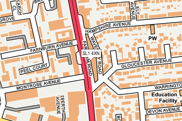 SL1 4XN map - OS OpenMap – Local (Ordnance Survey) SL1 4XN map - OS OpenMap – Local (Ordnance Survey)