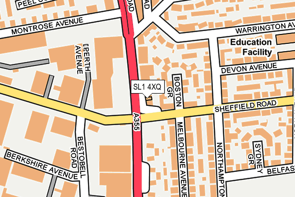 SL1 4XQ map - OS OpenMap – Local (Ordnance Survey) SL1 4XQ map - OS OpenMap – Local (Ordnance Survey)