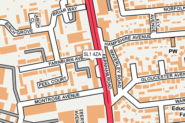 SL1 4ZA map - OS OpenMap – Local (Ordnance Survey) SL1 4ZA map - OS OpenMap – Local (Ordnance Survey)