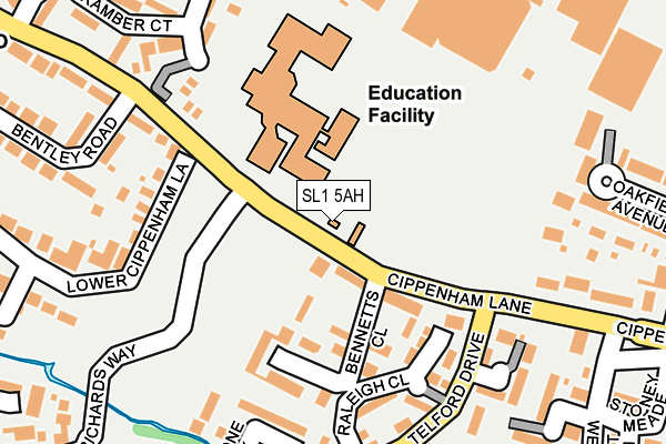 SL1 5AH map - OS OpenMap – Local (Ordnance Survey) SL1 5AH map - OS OpenMap – Local (Ordnance Survey)