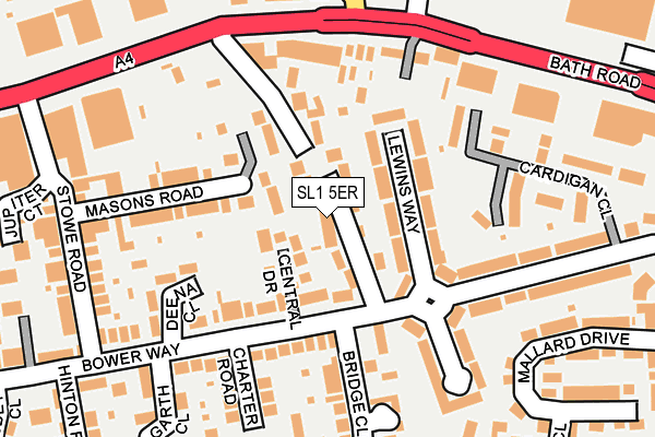 SL1 5ER map - OS OpenMap – Local (Ordnance Survey) SL1 5ER map - OS OpenMap – Local (Ordnance Survey)