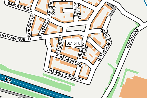SL1 5FU map - OS OpenMap – Local (Ordnance Survey) SL1 5FU map - OS OpenMap – Local (Ordnance Survey)