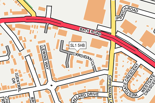 SL1 5HB map - OS OpenMap – Local (Ordnance Survey) SL1 5HB map - OS OpenMap – Local (Ordnance Survey)