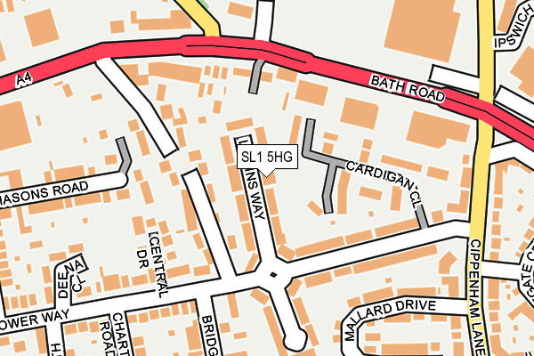 SL1 5HG map - OS OpenMap – Local (Ordnance Survey) SL1 5HG map - OS OpenMap – Local (Ordnance Survey)