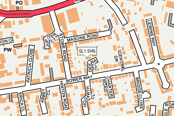 SL1 5HN map - OS OpenMap – Local (Ordnance Survey) SL1 5HN map - OS OpenMap – Local (Ordnance Survey)