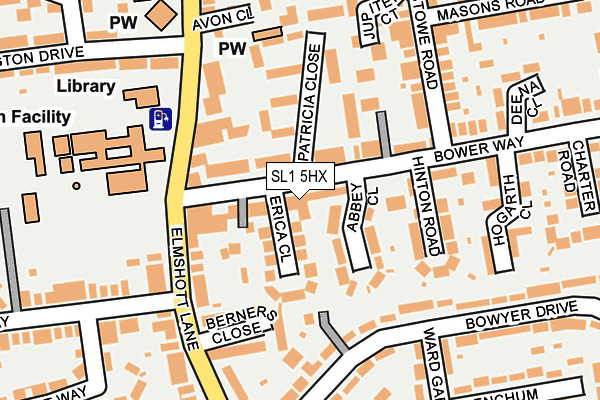 SL1 5HX map - OS OpenMap – Local (Ordnance Survey) SL1 5HX map - OS OpenMap – Local (Ordnance Survey)