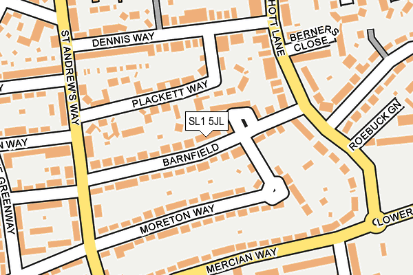 SL1 5JL map - OS OpenMap – Local (Ordnance Survey) SL1 5JL map - OS OpenMap – Local (Ordnance Survey)