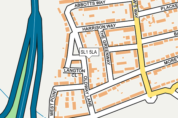SL1 5LA map - OS OpenMap – Local (Ordnance Survey) SL1 5LA map - OS OpenMap – Local (Ordnance Survey)