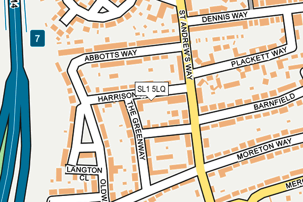 SL1 5LQ map - OS OpenMap – Local (Ordnance Survey) SL1 5LQ map - OS OpenMap – Local (Ordnance Survey)