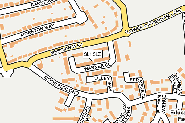 SL1 5LZ map - OS OpenMap – Local (Ordnance Survey) SL1 5LZ map - OS OpenMap – Local (Ordnance Survey)