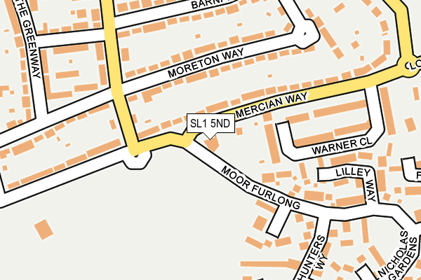 SL1 5ND map - OS OpenMap – Local (Ordnance Survey) SL1 5ND map - OS OpenMap – Local (Ordnance Survey)
